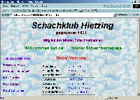 Screenshot der Webseite des Schachklubs Hietzing 1998
